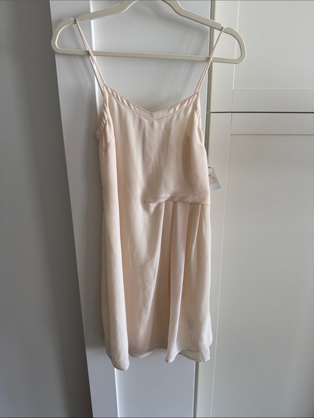 Joie Cream Slip Mini Dress